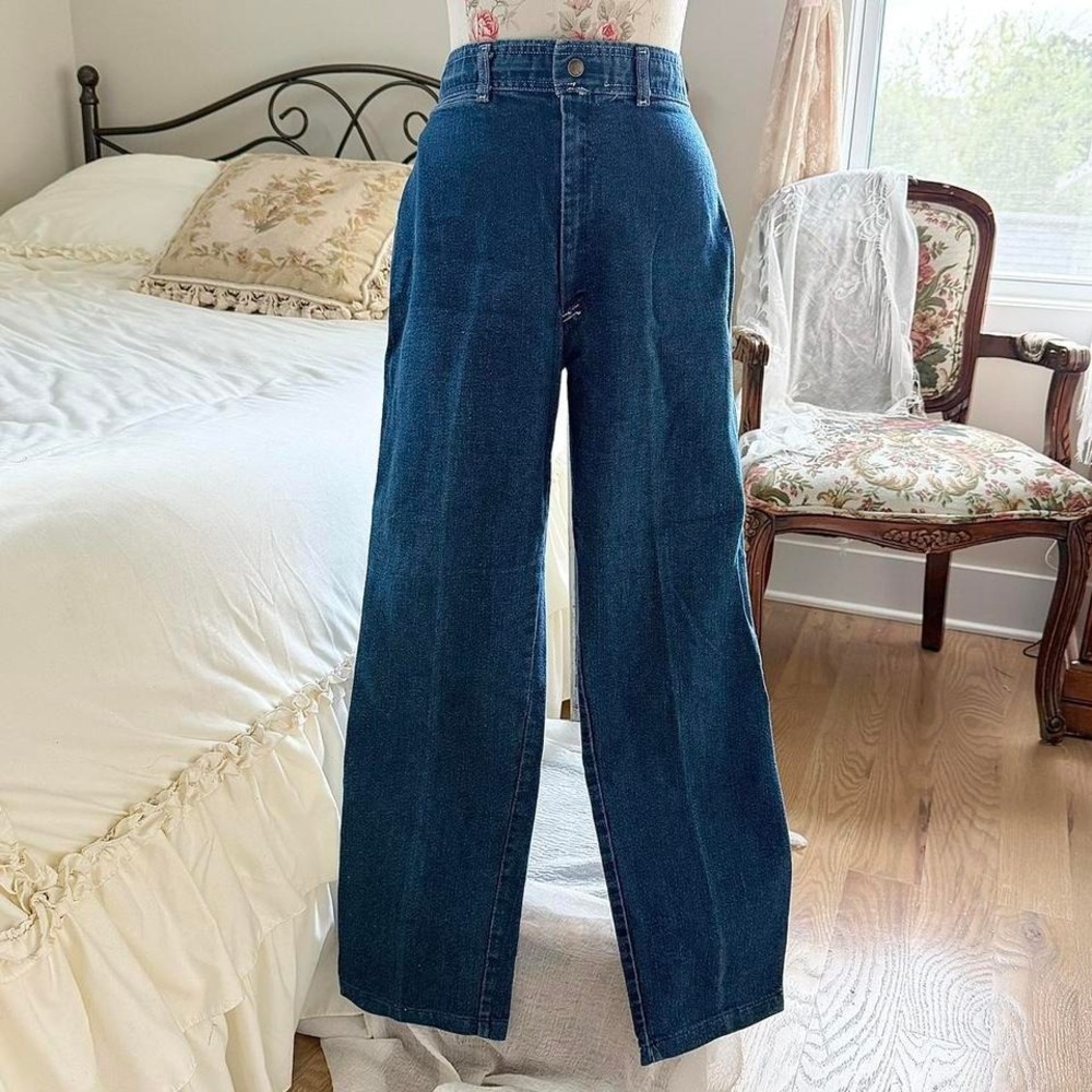 70s mom jeans ‎  70s dark wash  jeans size 29" waist